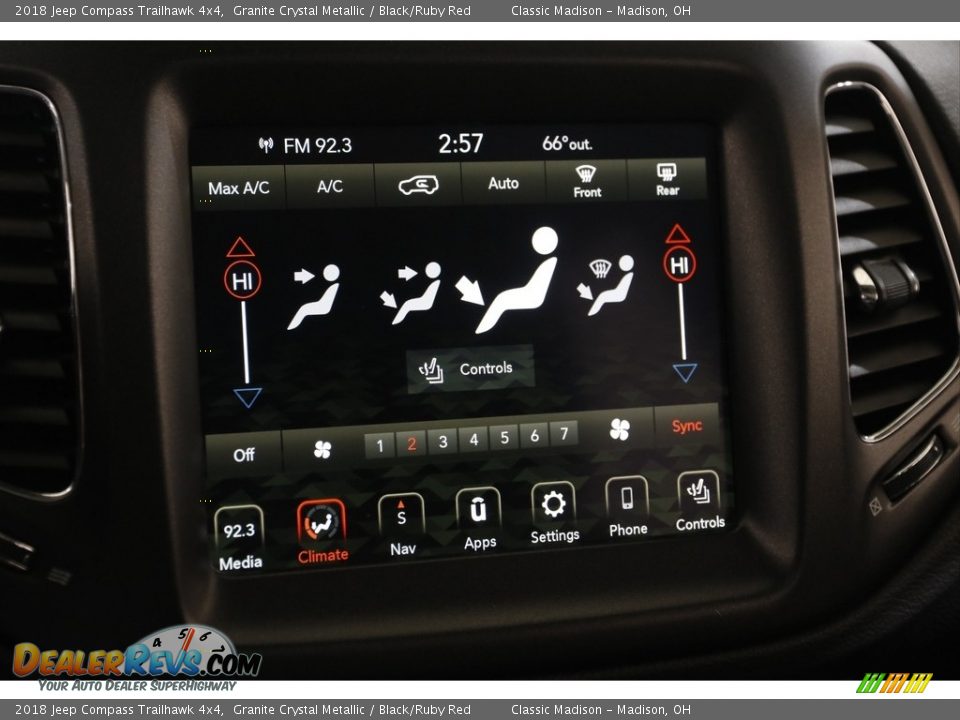 2018 Jeep Compass Trailhawk 4x4 Granite Crystal Metallic / Black/Ruby Red Photo #10