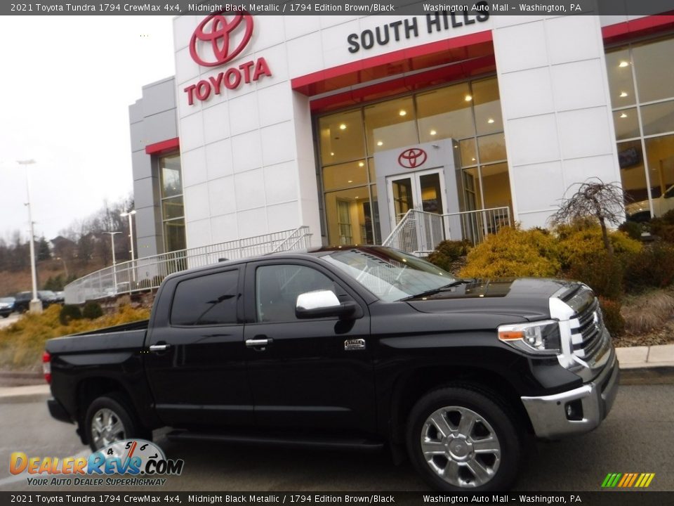 2021 Toyota Tundra 1794 CrewMax 4x4 Midnight Black Metallic / 1794 Edition Brown/Black Photo #2