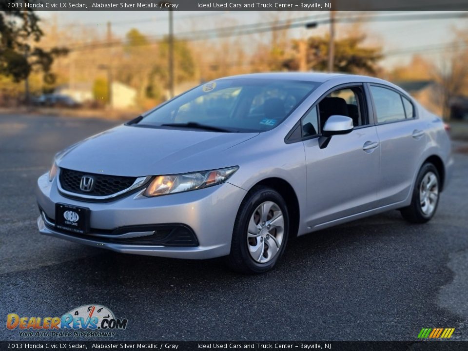 2013 Honda Civic LX Sedan Alabaster Silver Metallic / Gray Photo #1
