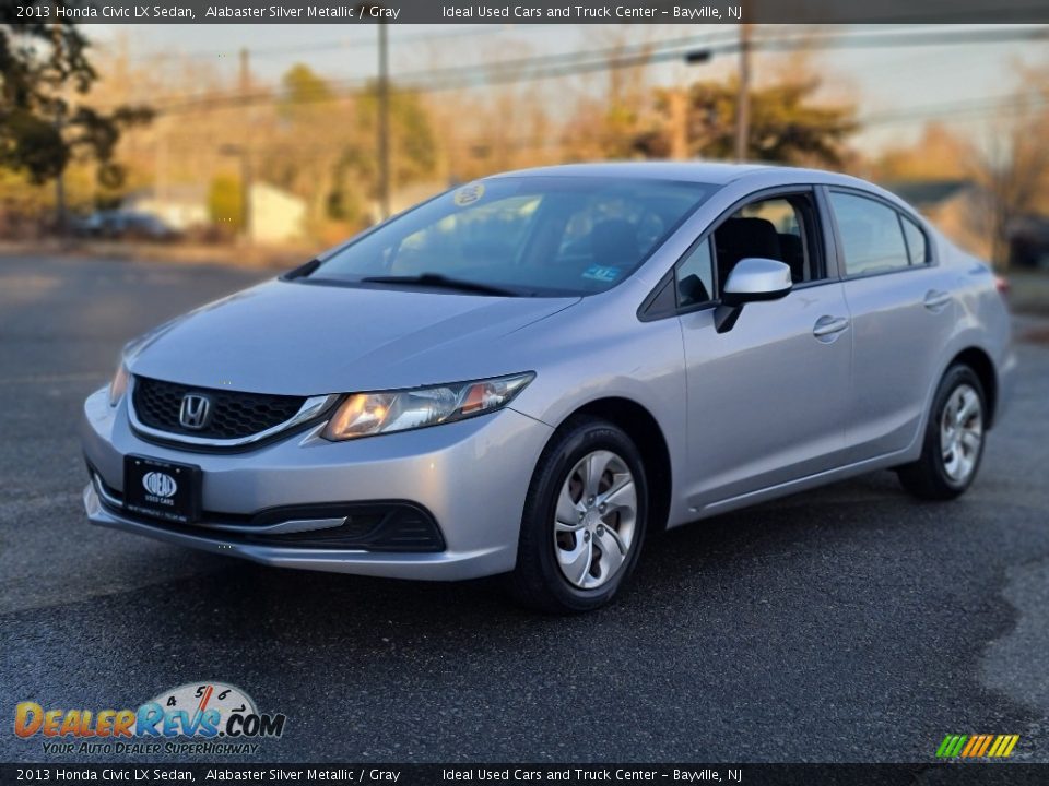 2013 Honda Civic LX Sedan Alabaster Silver Metallic / Gray Photo #1