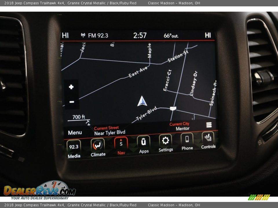 2018 Jeep Compass Trailhawk 4x4 Granite Crystal Metallic / Black/Ruby Red Photo #11