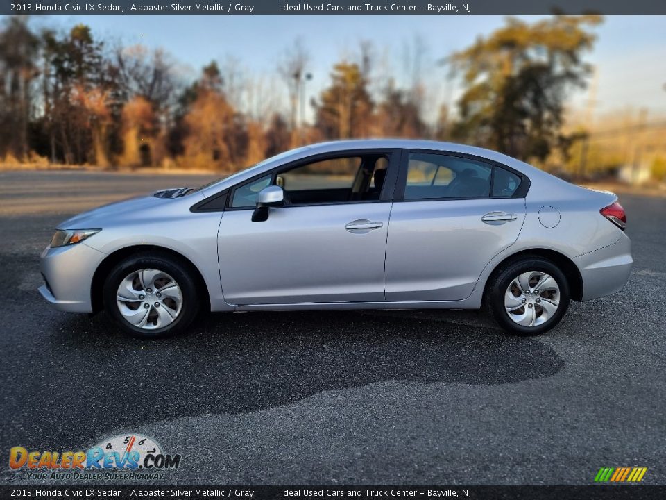 2013 Honda Civic LX Sedan Alabaster Silver Metallic / Gray Photo #2