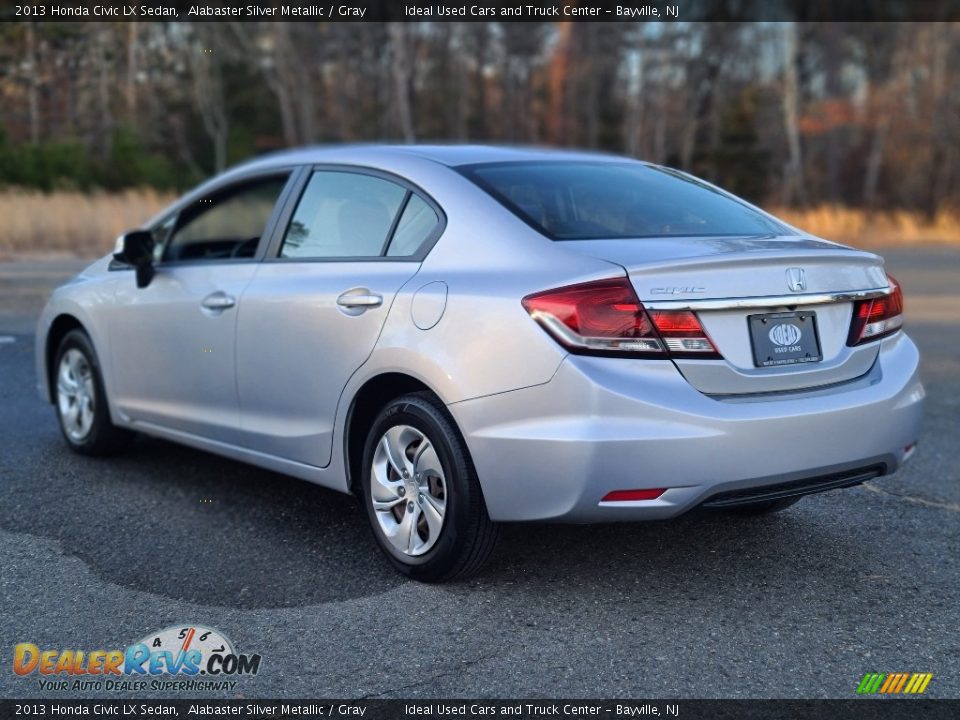 2013 Honda Civic LX Sedan Alabaster Silver Metallic / Gray Photo #3