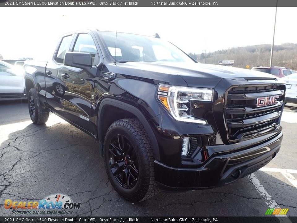 2021 GMC Sierra 1500 Elevation Double Cab 4WD Onyx Black / Jet Black Photo #3