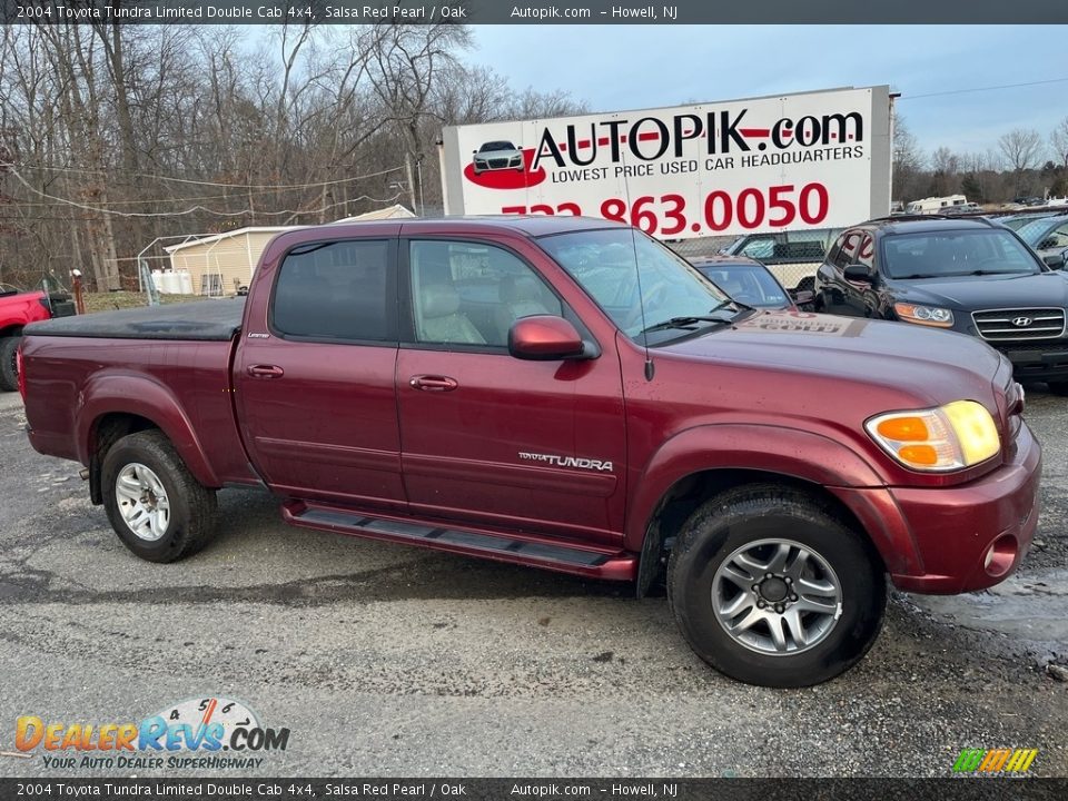 2004 Toyota Tundra Limited Double Cab 4x4 Salsa Red Pearl / Oak Photo #1