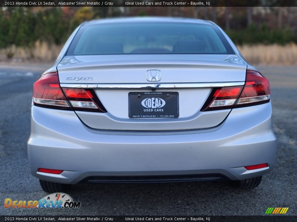 2013 Honda Civic LX Sedan Alabaster Silver Metallic / Gray Photo #4