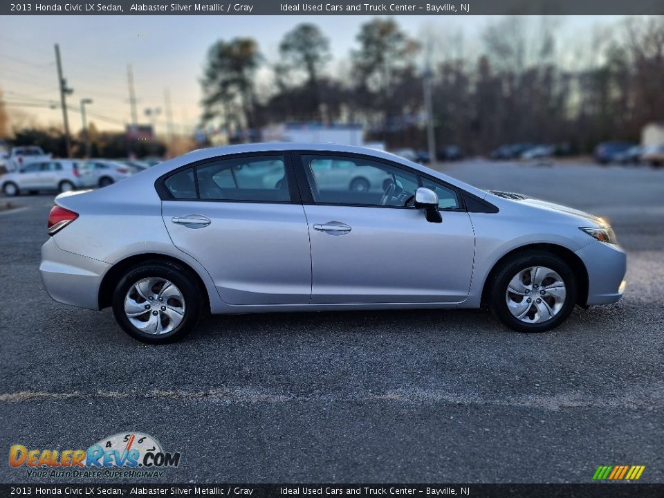 2013 Honda Civic LX Sedan Alabaster Silver Metallic / Gray Photo #6