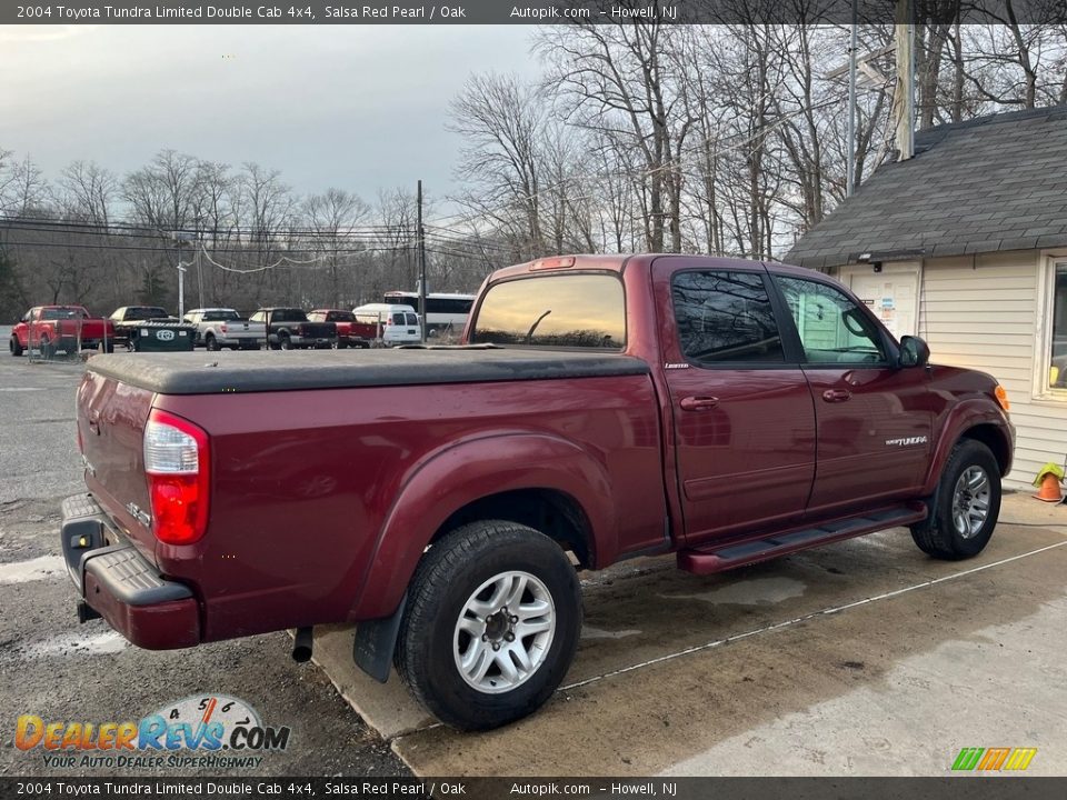 2004 Toyota Tundra Limited Double Cab 4x4 Salsa Red Pearl / Oak Photo #4