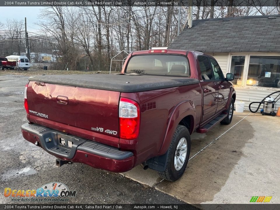 2004 Toyota Tundra Limited Double Cab 4x4 Salsa Red Pearl / Oak Photo #5