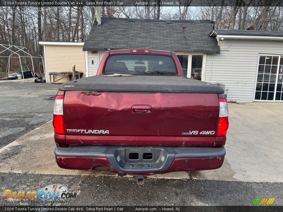 2004 Toyota Tundra Limited Double Cab 4x4 Salsa Red Pearl / Oak Photo #6