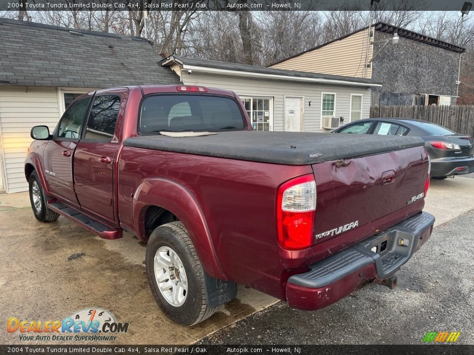 2004 Toyota Tundra Limited Double Cab 4x4 Salsa Red Pearl / Oak Photo #7