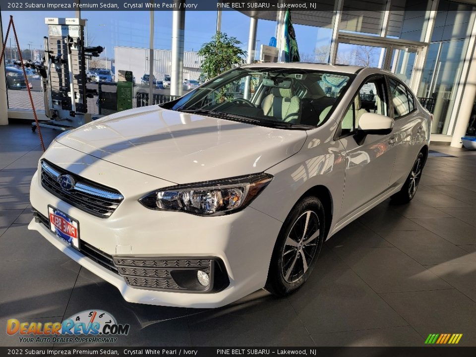 2022 Subaru Impreza Premium Sedan Crystal White Pearl / Ivory Photo #1