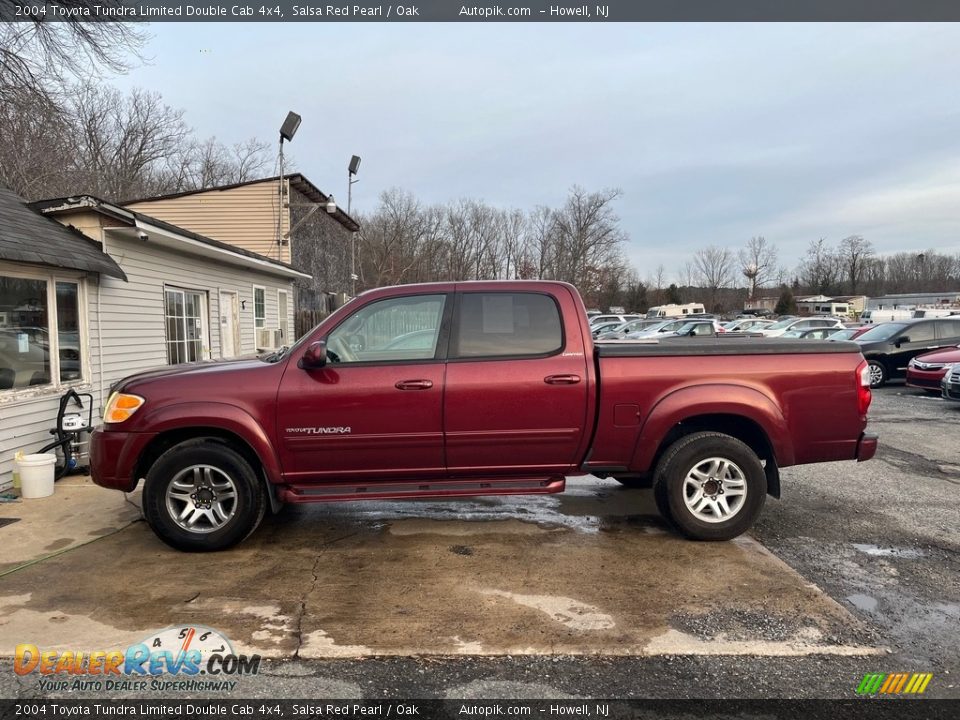 2004 Toyota Tundra Limited Double Cab 4x4 Salsa Red Pearl / Oak Photo #8