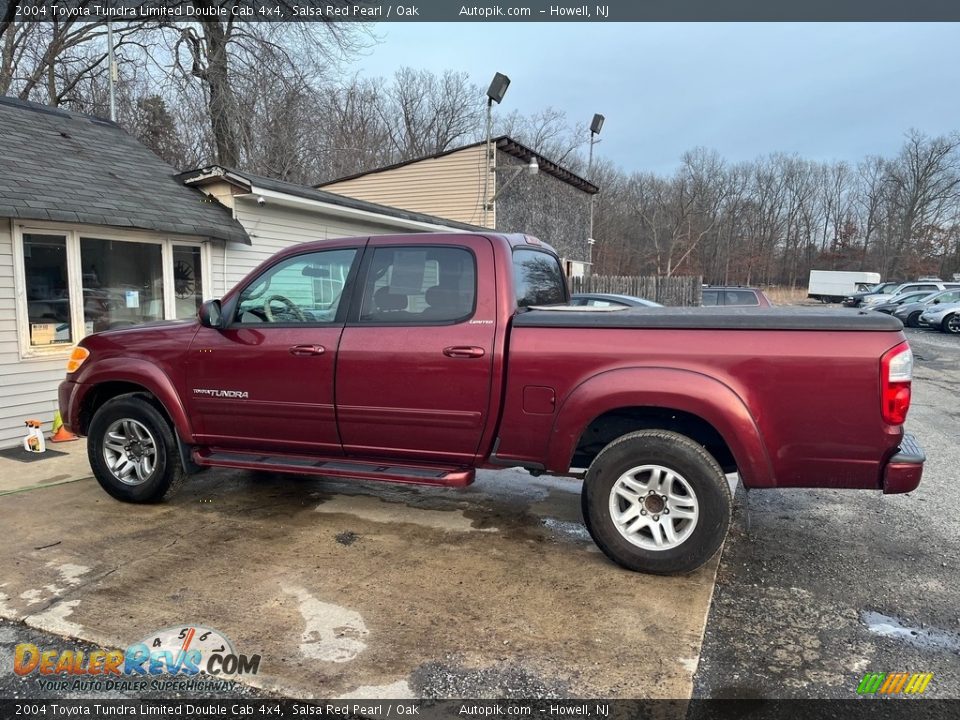 2004 Toyota Tundra Limited Double Cab 4x4 Salsa Red Pearl / Oak Photo #9