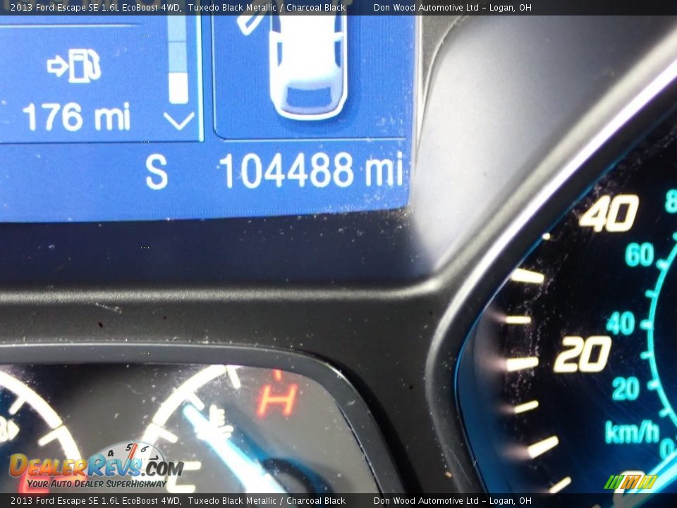 2013 Ford Escape SE 1.6L EcoBoost 4WD Tuxedo Black Metallic / Charcoal Black Photo #33