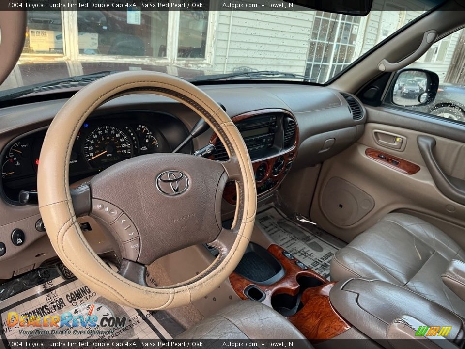 2004 Toyota Tundra Limited Double Cab 4x4 Salsa Red Pearl / Oak Photo #16