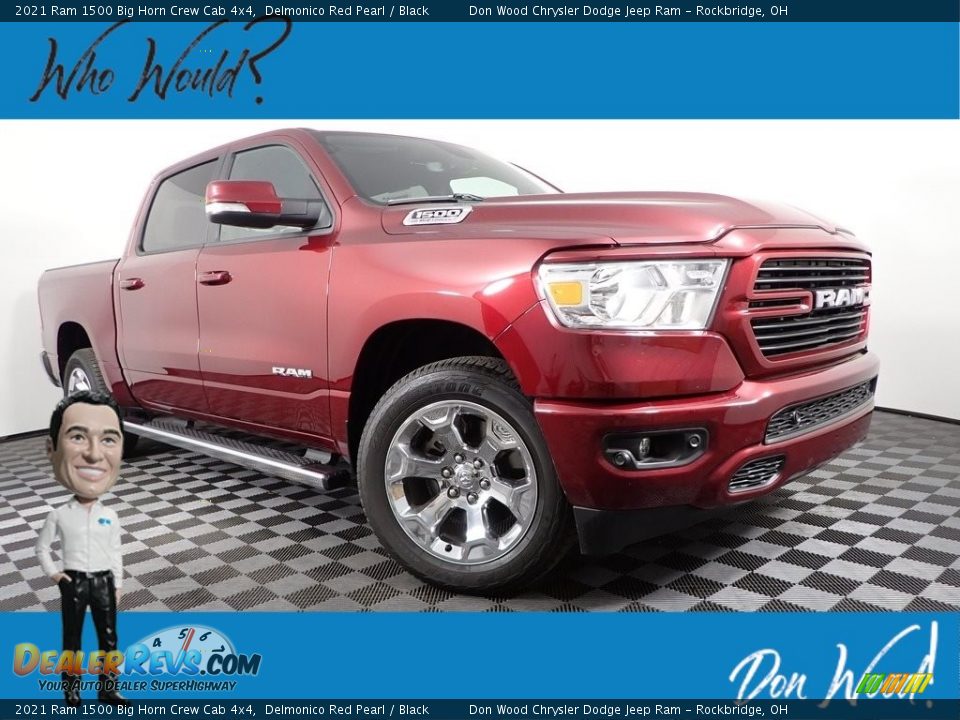 2021 Ram 1500 Big Horn Crew Cab 4x4 Delmonico Red Pearl / Black Photo #1
