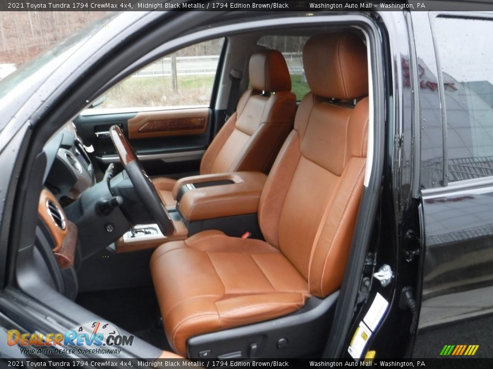 2021 Toyota Tundra 1794 CrewMax 4x4 Midnight Black Metallic / 1794 Edition Brown/Black Photo #28