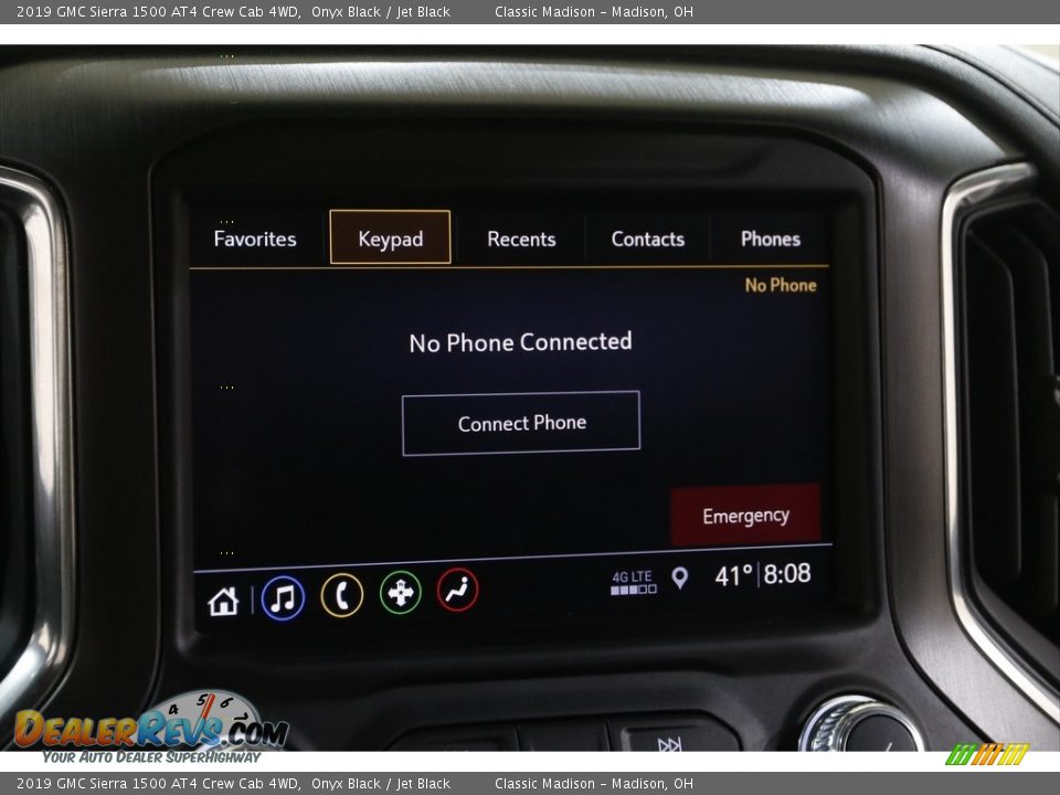 2019 GMC Sierra 1500 AT4 Crew Cab 4WD Onyx Black / Jet Black Photo #12