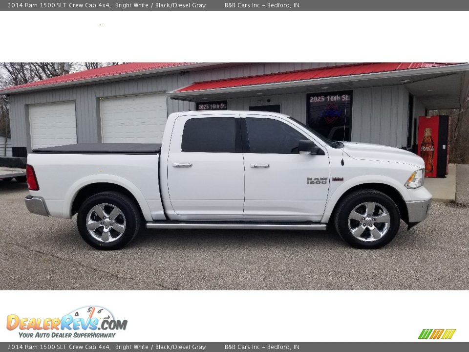 2014 Ram 1500 SLT Crew Cab 4x4 Bright White / Black/Diesel Gray Photo #1