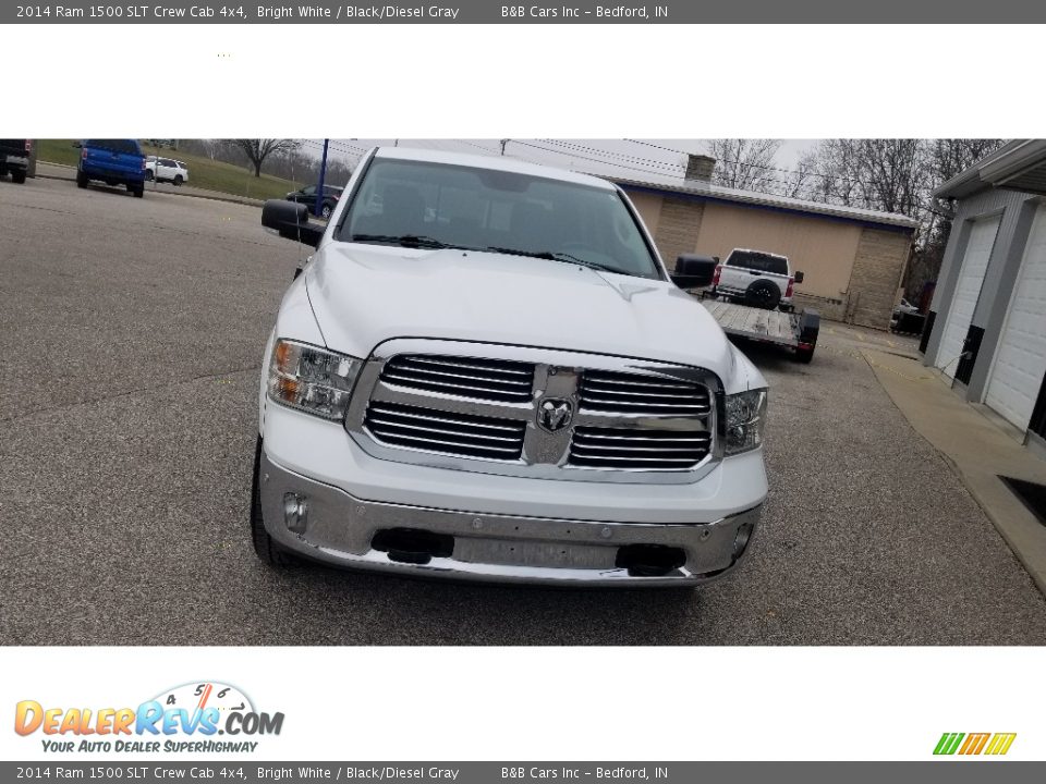 2014 Ram 1500 SLT Crew Cab 4x4 Bright White / Black/Diesel Gray Photo #3