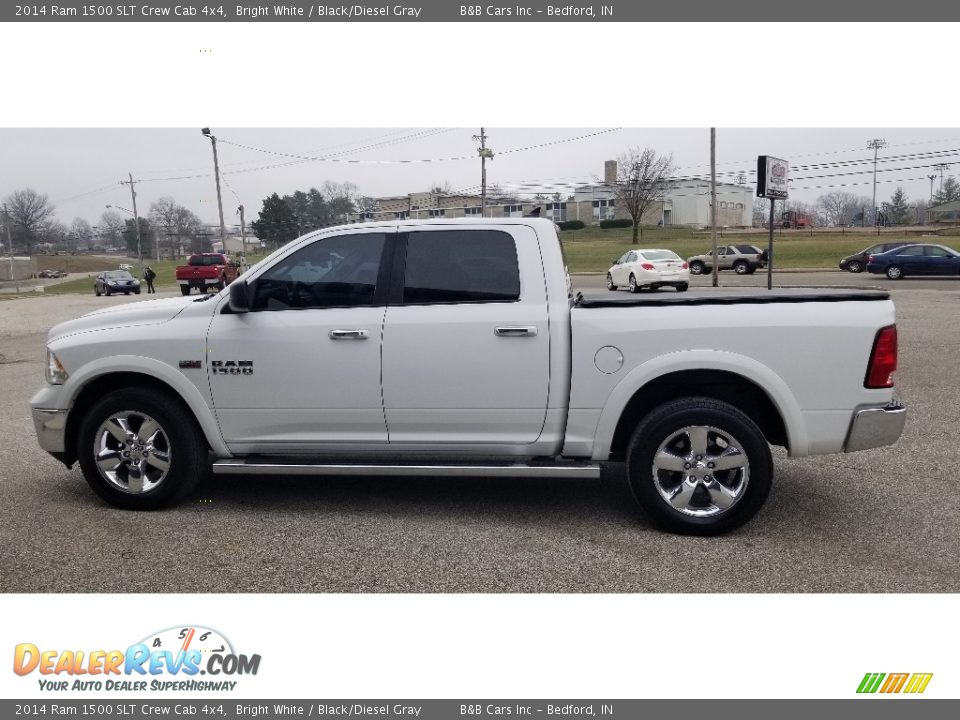 2014 Ram 1500 SLT Crew Cab 4x4 Bright White / Black/Diesel Gray Photo #5