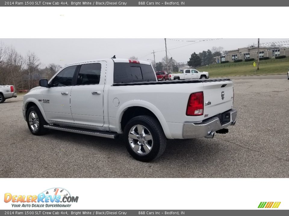 2014 Ram 1500 SLT Crew Cab 4x4 Bright White / Black/Diesel Gray Photo #6