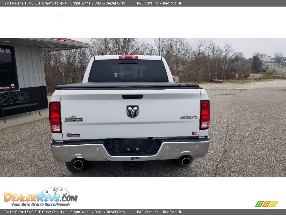 2014 Ram 1500 SLT Crew Cab 4x4 Bright White / Black/Diesel Gray Photo #7