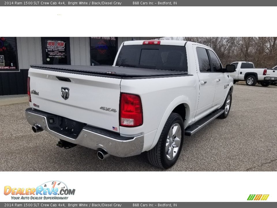 2014 Ram 1500 SLT Crew Cab 4x4 Bright White / Black/Diesel Gray Photo #8