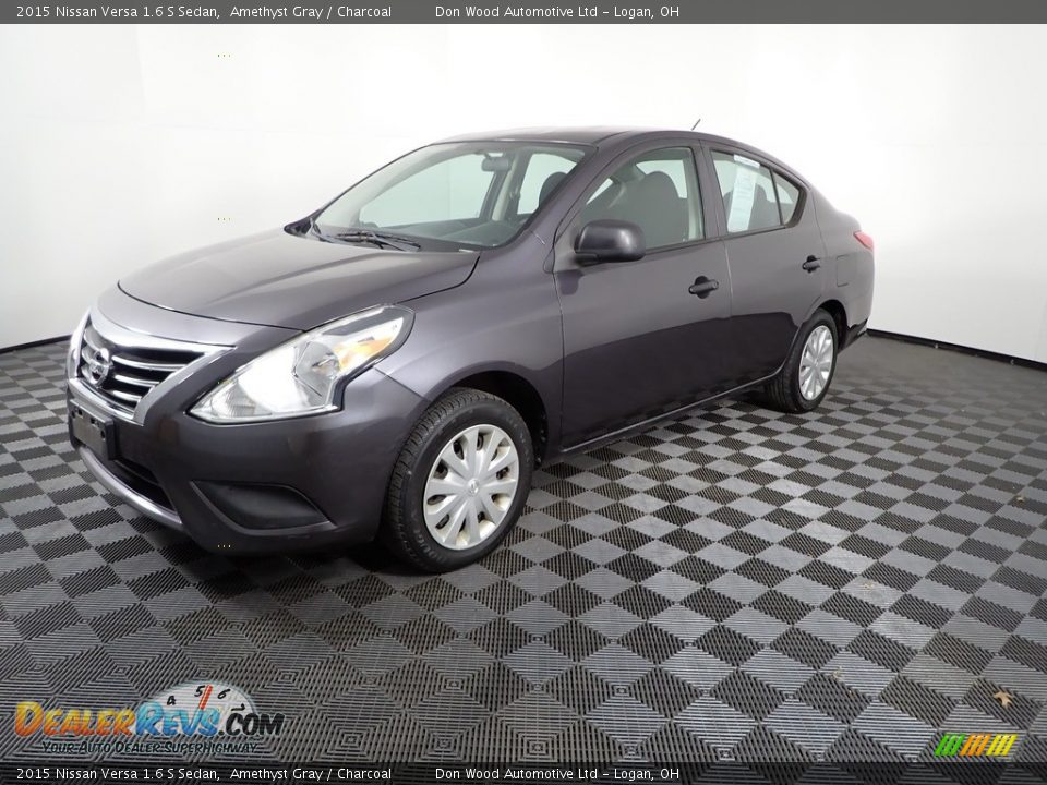 2015 Nissan Versa 1.6 S Sedan Amethyst Gray / Charcoal Photo #5