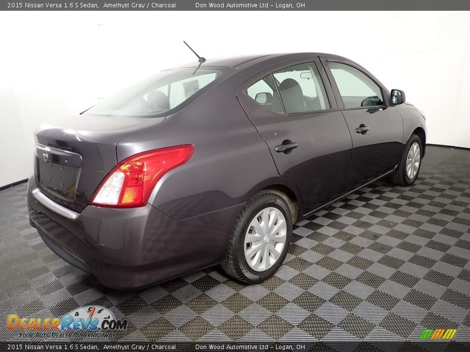 2015 Nissan Versa 1.6 S Sedan Amethyst Gray / Charcoal Photo #10