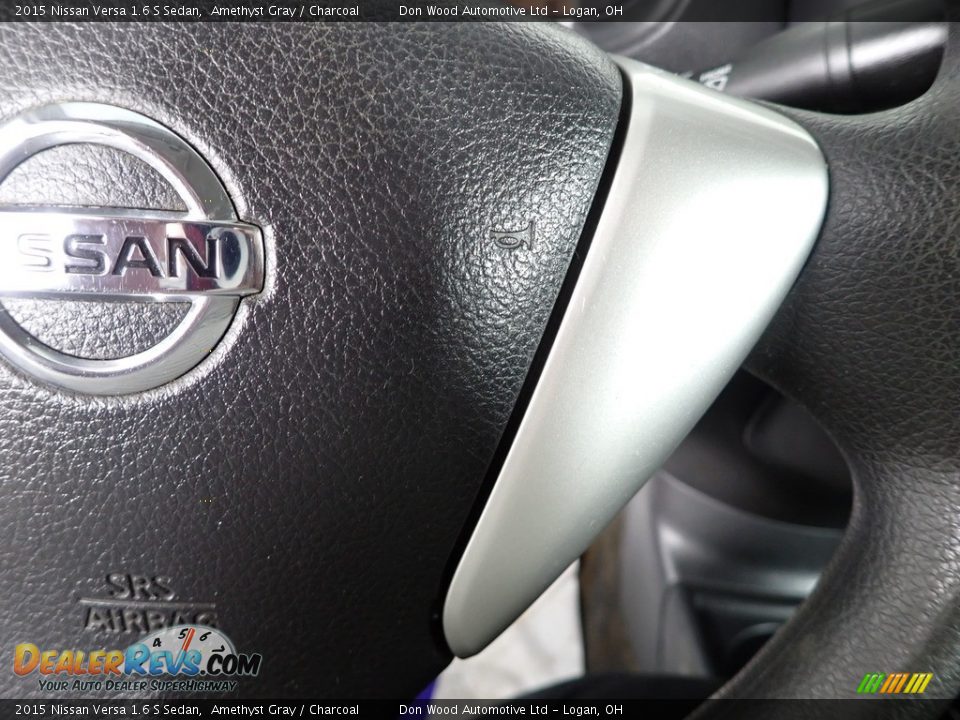 2015 Nissan Versa 1.6 S Sedan Amethyst Gray / Charcoal Photo #15