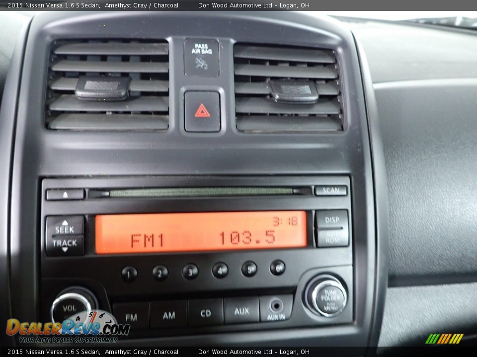 2015 Nissan Versa 1.6 S Sedan Amethyst Gray / Charcoal Photo #17