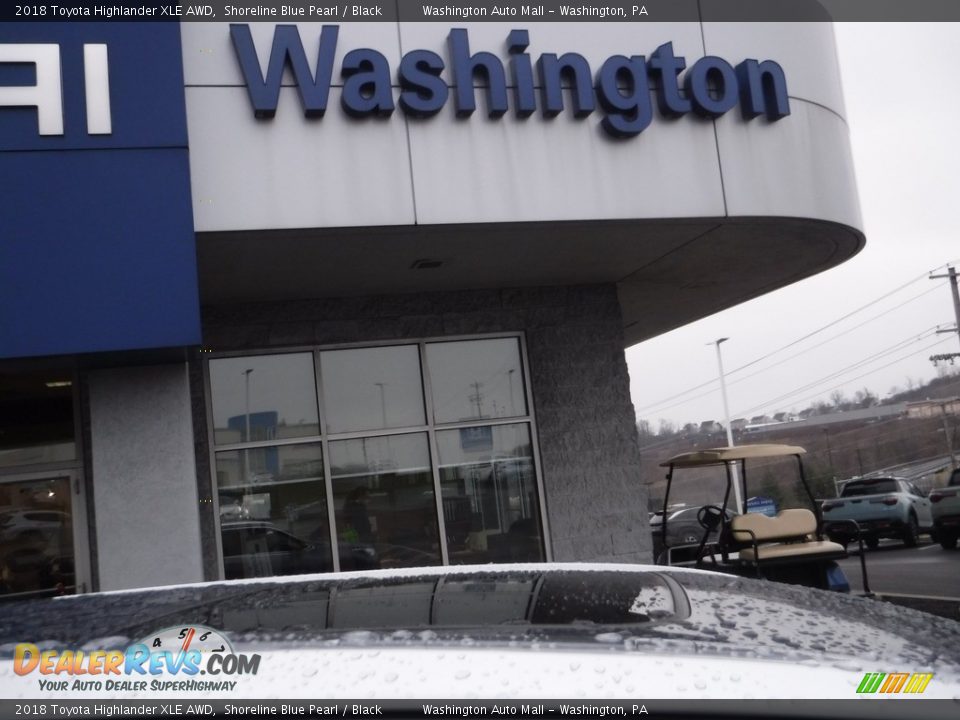 2018 Toyota Highlander XLE AWD Shoreline Blue Pearl / Black Photo #3