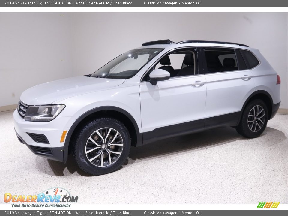 2019 Volkswagen Tiguan SE 4MOTION White Silver Metallic / Titan Black Photo #3