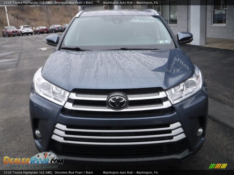 2018 Toyota Highlander XLE AWD Shoreline Blue Pearl / Black Photo #5