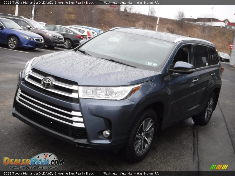 2018 Toyota Highlander XLE AWD Shoreline Blue Pearl / Black Photo #6
