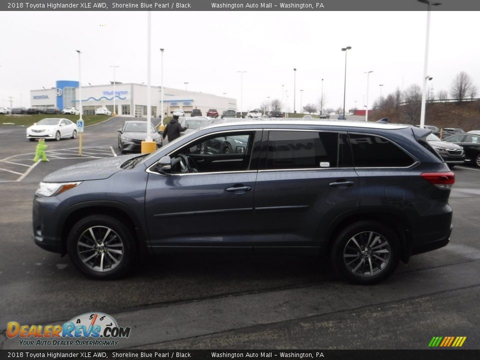 2018 Toyota Highlander XLE AWD Shoreline Blue Pearl / Black Photo #7