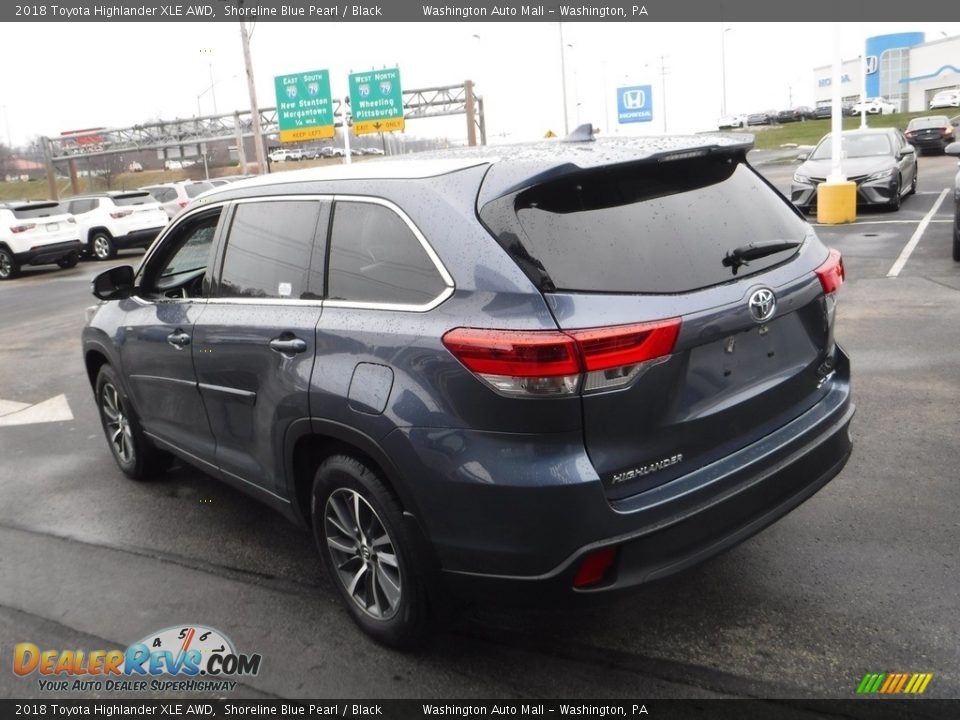2018 Toyota Highlander XLE AWD Shoreline Blue Pearl / Black Photo #8