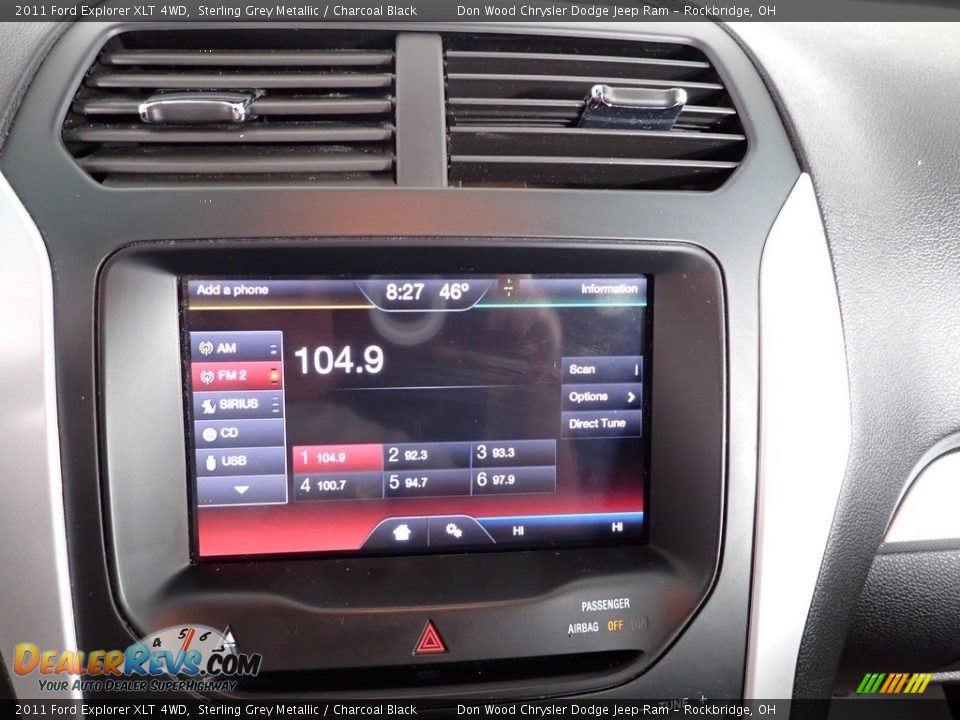 2011 Ford Explorer XLT 4WD Sterling Grey Metallic / Charcoal Black Photo #3