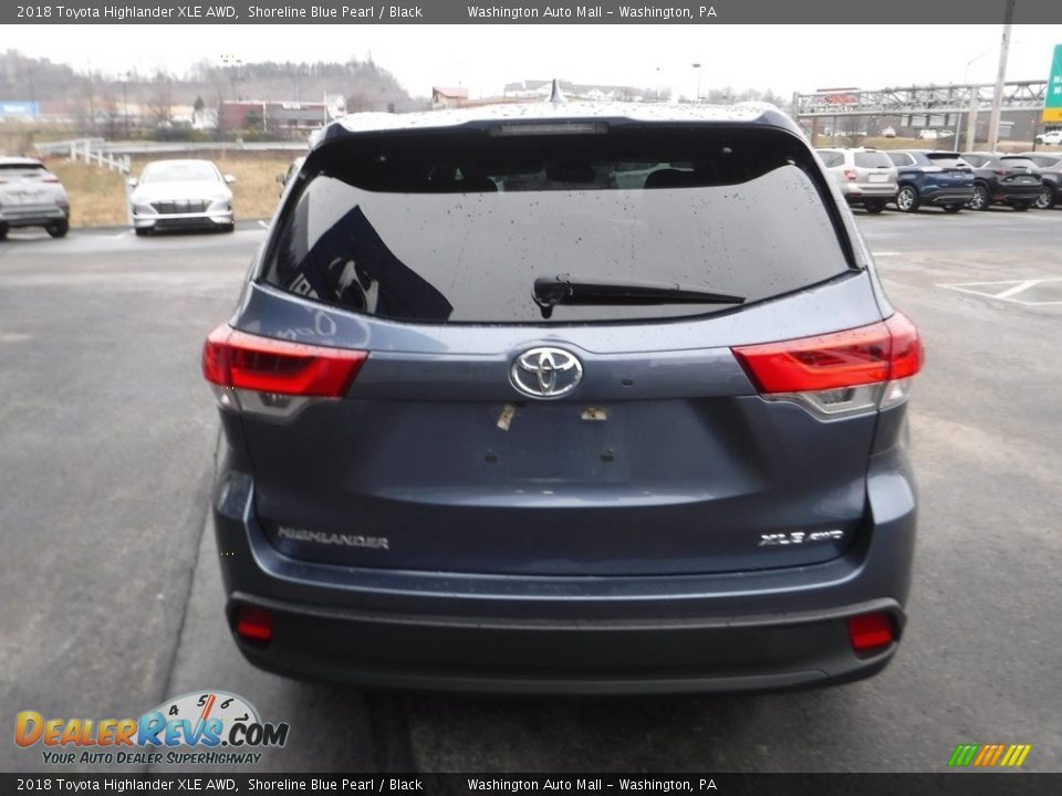 2018 Toyota Highlander XLE AWD Shoreline Blue Pearl / Black Photo #9