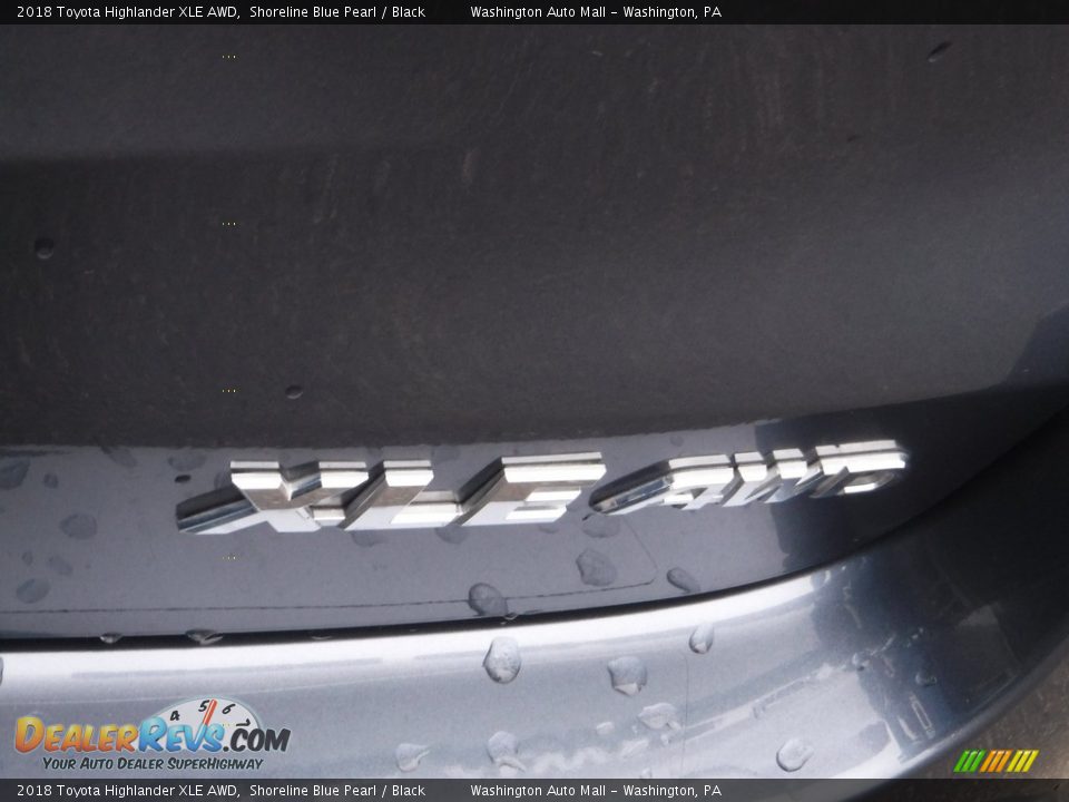 2018 Toyota Highlander XLE AWD Shoreline Blue Pearl / Black Photo #10