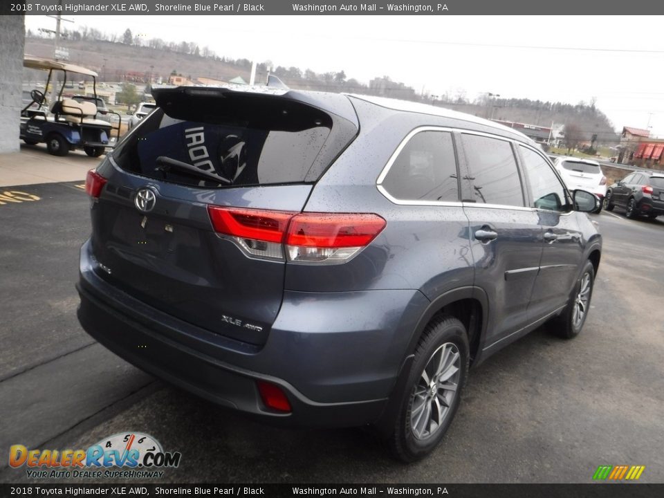 2018 Toyota Highlander XLE AWD Shoreline Blue Pearl / Black Photo #11