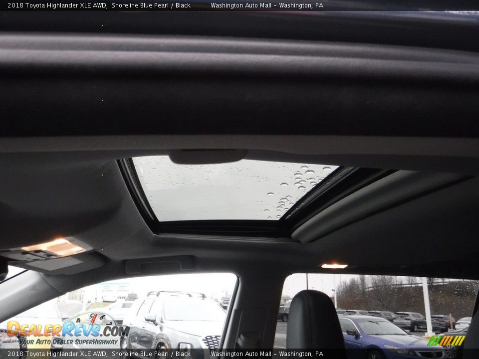 2018 Toyota Highlander XLE AWD Shoreline Blue Pearl / Black Photo #12