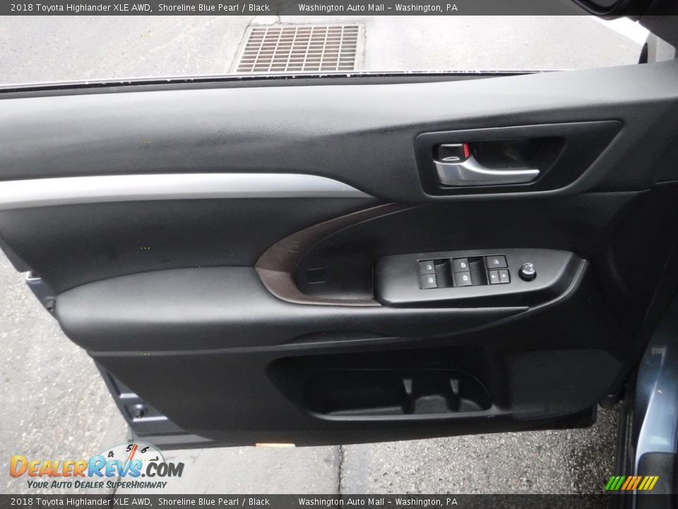 2018 Toyota Highlander XLE AWD Shoreline Blue Pearl / Black Photo #13