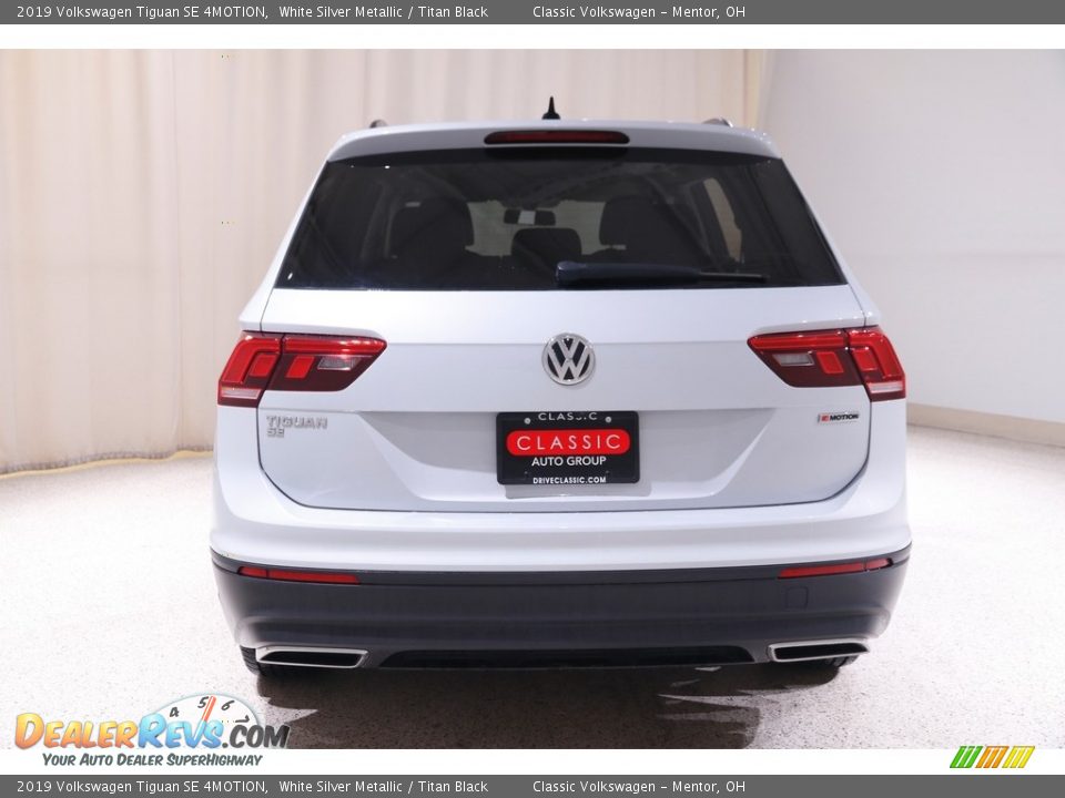 2019 Volkswagen Tiguan SE 4MOTION White Silver Metallic / Titan Black Photo #17