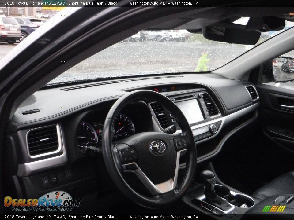 2018 Toyota Highlander XLE AWD Shoreline Blue Pearl / Black Photo #14