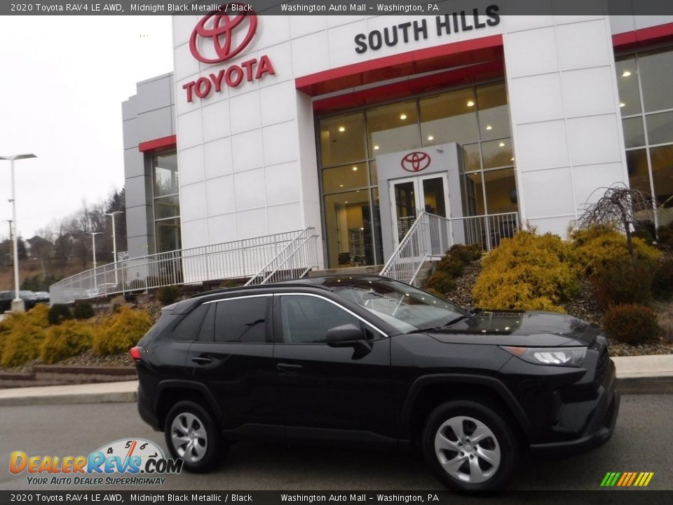 2020 Toyota RAV4 LE AWD Midnight Black Metallic / Black Photo #2
