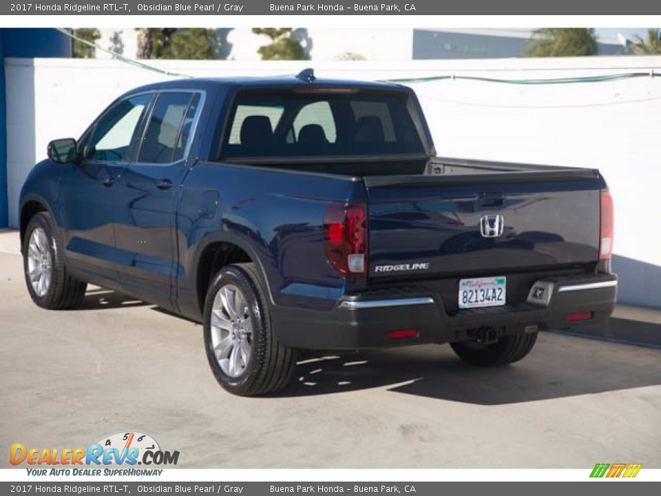 2017 Honda Ridgeline RTL-T Obsidian Blue Pearl / Gray Photo #2