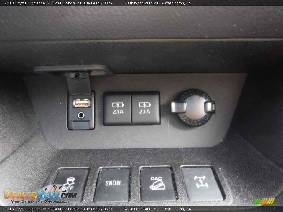 2018 Toyota Highlander XLE AWD Shoreline Blue Pearl / Black Photo #22